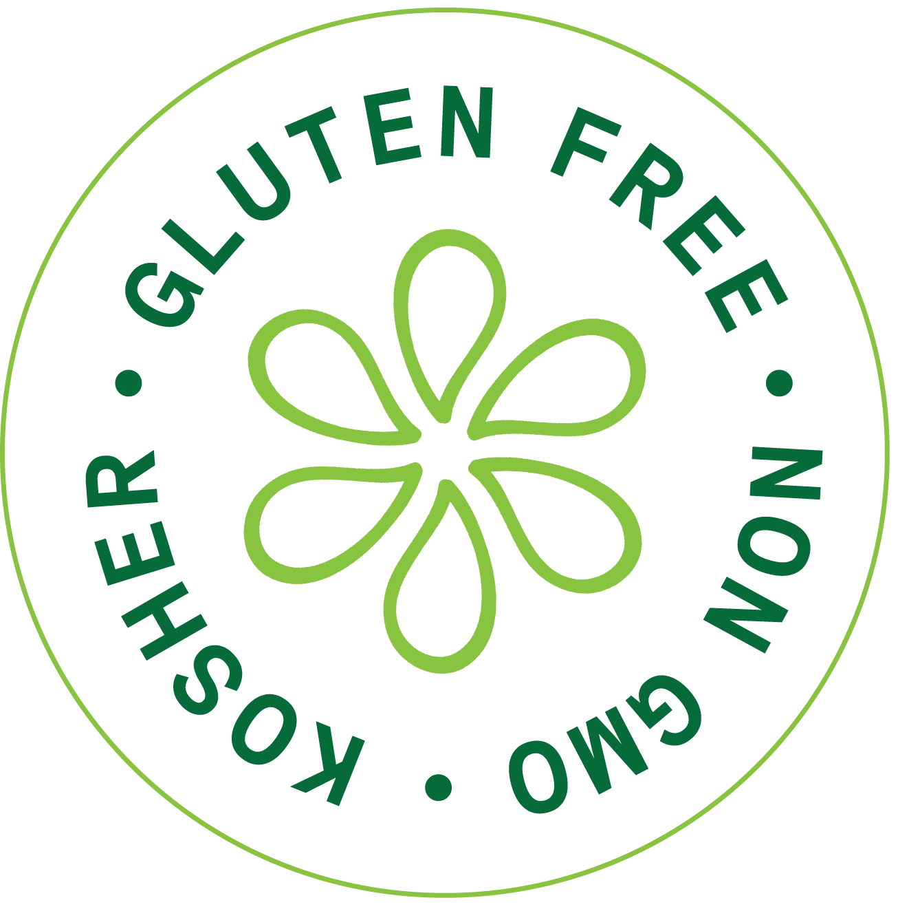 Gluten free · Non-GMO · Kosher